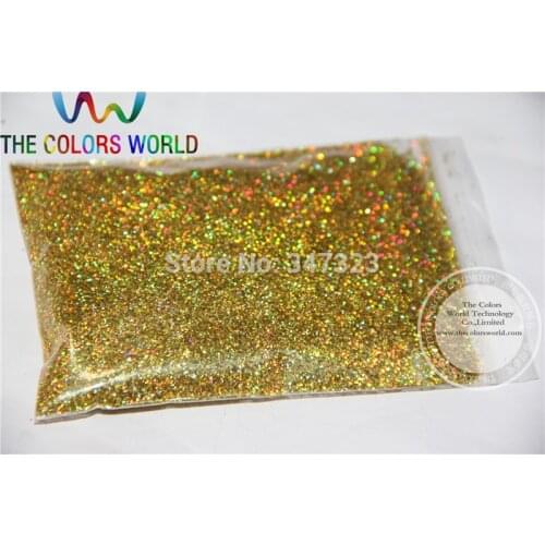 0.4MM Laser Light Gold Color holographic Glitter for nail gel nail polish or Other art Decoration sequins