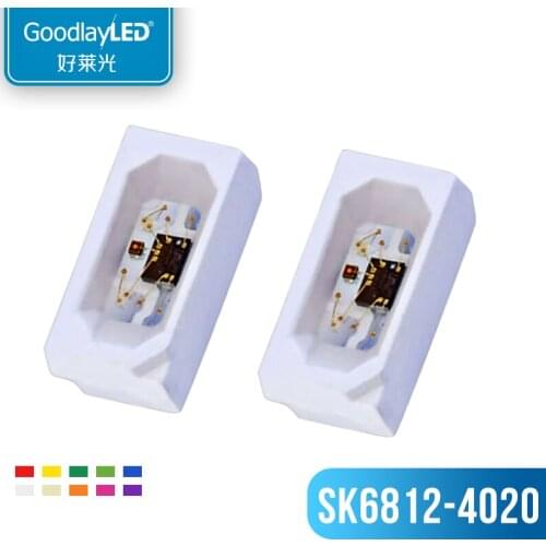 1500pcs/lot SK6812 4020 side WS2812B IC in LED Chip Side lighting SMD 4020 RGB 5V