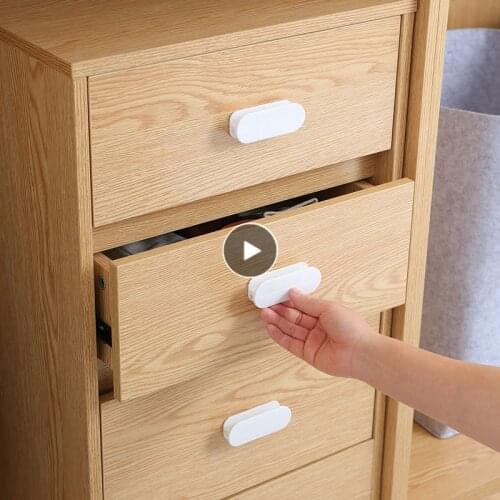 2pcs/set Drawer Handle Cabinet Door Handle Drawer With No Hole Window Handle Labor Saving Auxiliary Handle Cover Handlesets New