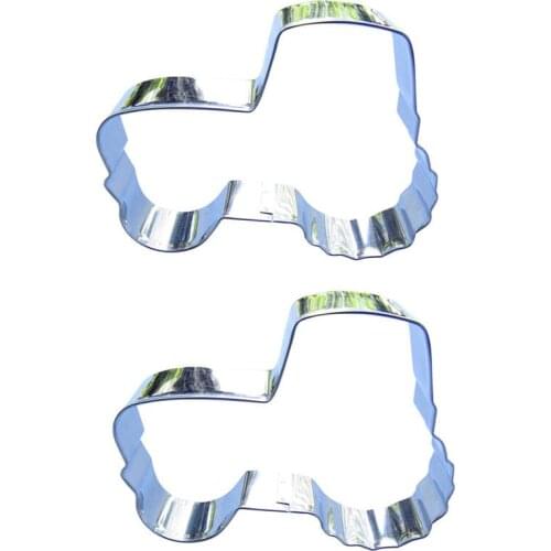 Tractor shape 2 piece biscuit cutting molds, baking tools, cake decorating soft candy tools