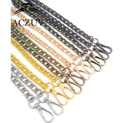20piece 40cm to 140cm Encryption Chain Double Claw Clasps Lobster Hooks Long Shoulder Bag Purse Chain Findings Accessories