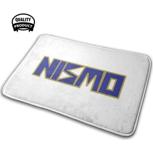 Retro Nismo Logo Blue And Gold 3D Household Goods Mat Rug Carpet Cushion Nismo Nizmo Nissan R32 R34 R33 Gtr R35 350Z 180Sx