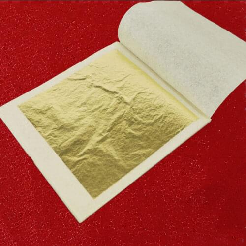 50 sheets 9.33X 9.33cm 99.99% pure Real gold leaf foil sheet For face Beauty Edible and so on