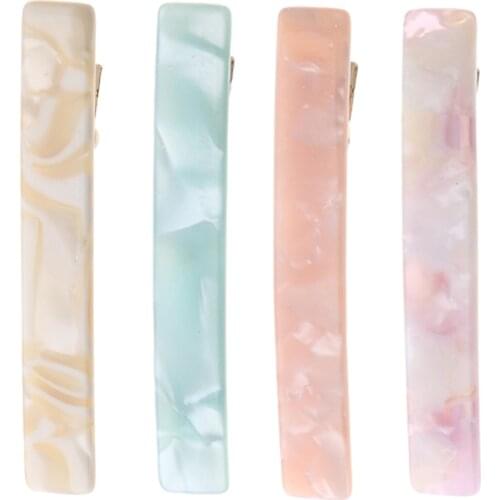 Acrylic Metarial Adult Hairpin Hot Sale Tortoise Shell Clip Ins Hot Sale Straight Clip For Girl and Women Hair Accessories