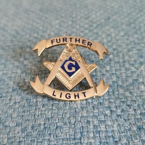 Further Light Square and Compass Masonic Lapel Pin 10pcs