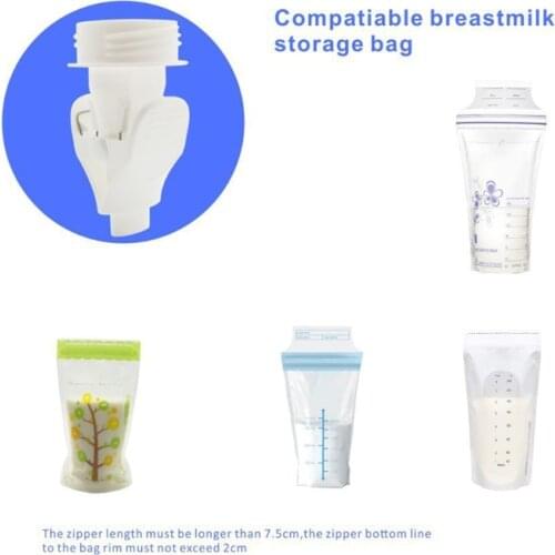 Baby Breast Milk Storage Bags Clip Adapter for standard Caliber Breast Pump Connector Converter Clamp