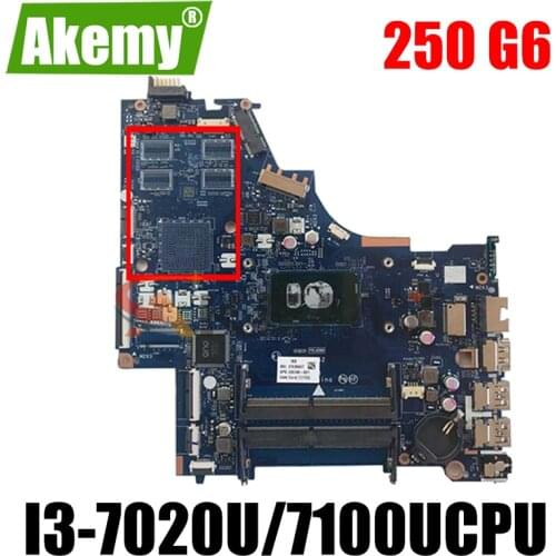 For HP 15-BS 250 G6 Laptop Motherboard DKL50 LA-E802P LA-E801P With SR3LD i3-7020u i3-7100uCPU DDR4 100% Tested Fast Ship