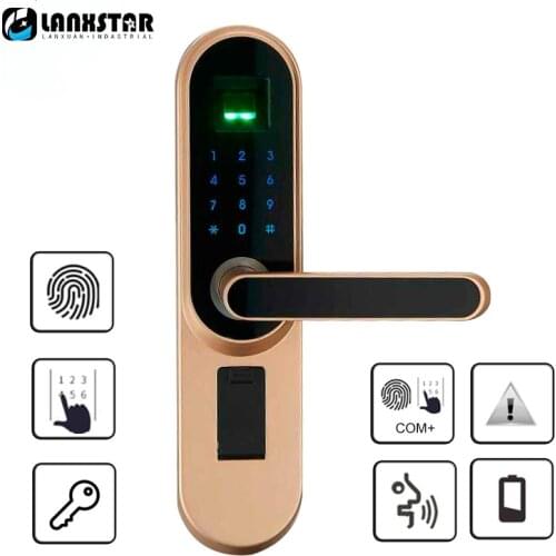 Handle Lock Electronic Locks Smart Cylinder Door Lockset Entrance Door Intelligent Lock Fingerprint Password Keyed Smart Locks