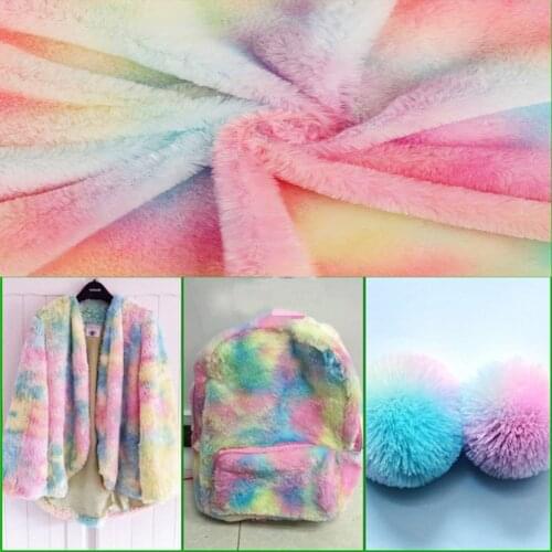 45*150CM Flannel Fabric Color Gradient Pattern Fabric Soft Touch DIY Headband Home Textile Clothes Decorative Sewing Materials