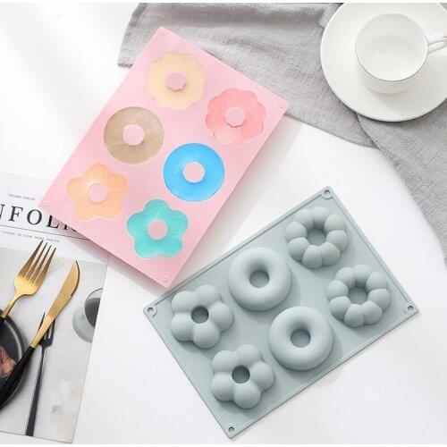 Donut mold silicone rice cake cake hollow bread cookie pudding cookies can be steamed oven household