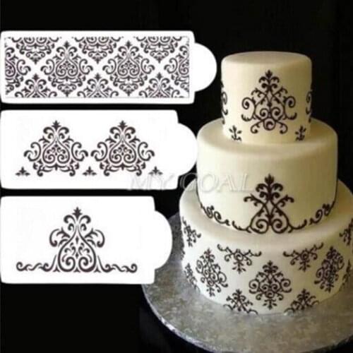 Baking Cooking Cake Tools Spray Flowers DIY Mold Spray Cake Moulds Printing Sugar Powder Sieve Cake Decorator