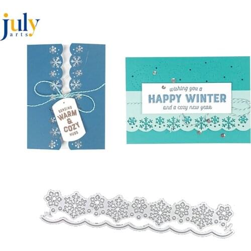 Julyarts Hollow SnowflakeCutting Dies for Scrapbooking Lace Edges Borders Metal Cutting Dies Stanzschablonen