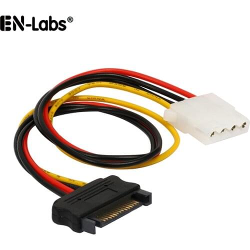 PC Power Supply Cable,SATA Power Connector to Molex 4 pin Adpater,IDE 4pin Hard Disk Power Cable for PATA HDD 3.5 CD ROM Drives
