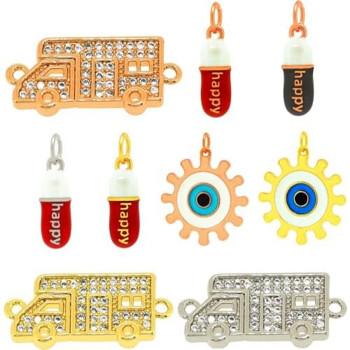 Oil Drop Pill Happy Pendant Necklace DIY Accessories Making Accessories Creative Activities Small Gift Fashion