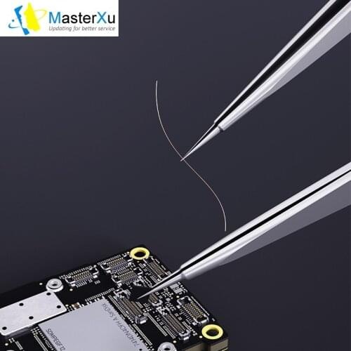 MasterXu QIANLI Round Tweezers iNeeZy YX-01 YK-02 0.1mm Flying Wire Non-Magnetic Stainless Steel Anti-Rust Anti-Vorrosion
