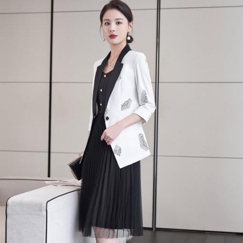 Business Suit Office Uniform Designs Women Skirt Suit Woman Work Suit For Spa Uniform And Front Desk Women Elegant Skirt Suits