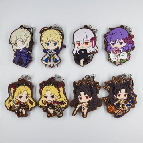 New Arrival Fate/Grand Order/Fate Apocrypha Original Japanese Anime Figure Rubber Mobile Phone Charms/Key Chain/Strap