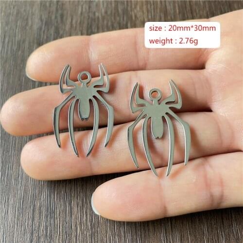 Charm and popular stainless steel colorful cute bow spider pendant for jewelry jewelry bracelet necklace DIY production discover