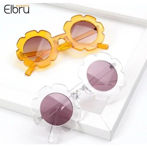 Zilead Lovely Colorful Flowers Kid Sunglasses Fashion Round Boy Girl Shading Eyeglasses UV400 Summer Kid Ourdoor Glasses Oculos