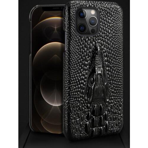 Genuine 3D Dragon Head Leather Phone Cover Case For iPhone 12 Pro Max 12 Mini 11 Pro Max X XS max XR 5s 6 6s 7 8 Plus SE 2020