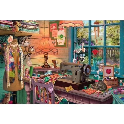 Tailor shop The wooden puzzle 1000 pieces ersion jigsaw puzzle white card adult childrens educational toys