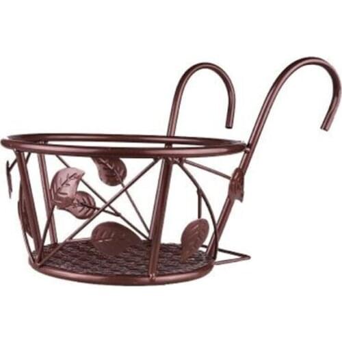 Railing Potted Plant Hanging Flower Pot Storage Basket Holder Balcony Rail Porch
