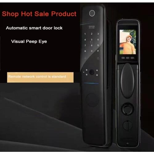 QLEUNG S922max Factory Price Wifi APP Remote Control Smart Peephole Smart Lock Fingerprint Password Card Key Smart Door Lock