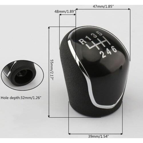 6 Speed Manual Stick Gear Shift Knob Lever Shifter Head Handball For Hyundai IX35 12-16