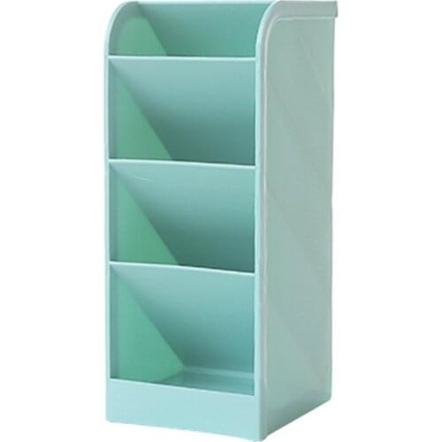 Four-Grid Desk Storage Box Drawer Organizer Inclined Pen Holder Pen Rectangular Organizer Organizing Desktop Stationery