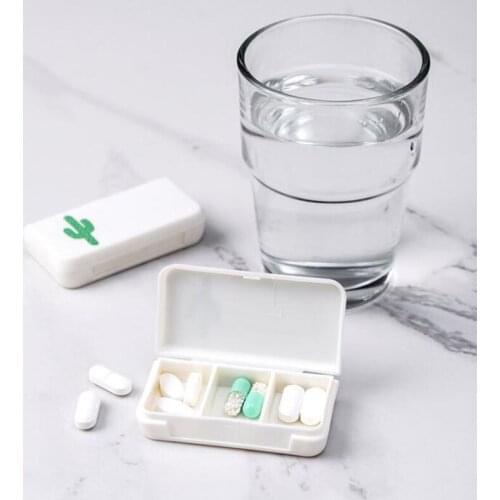 Medical Drugs Tablet Empty Container Home Holder Cases Storage Box Portable Mini Pill Case 3 Grids Medicine Boxes Travel Home