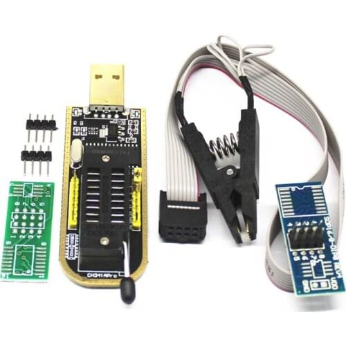 CH341A 24 25 Series EEPROM Flash BIOS USB Programmer Module + SOIC8 SOP8 Test Clip For EEPROM 93CXX / 25CXX / 24CXX