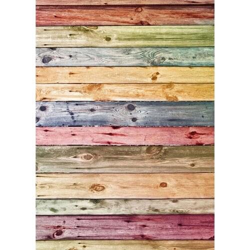 Retro Colorful Wooden Plank Vinyl Photography Background For Children Baby Newborn Photographic Backdrop Photo Studio Photocall