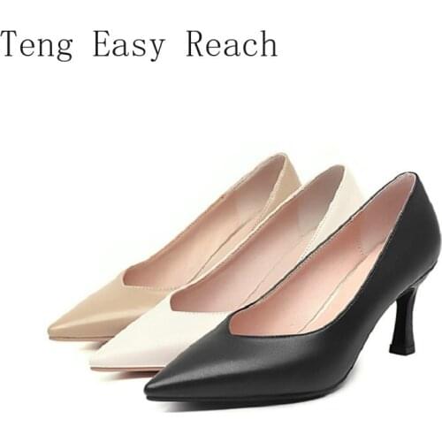 2021 Womans Shoes Classic Black White Lady Office Pumps Womens Designers Pointed Toe Sexy Women Heels Shoes Big Size 43