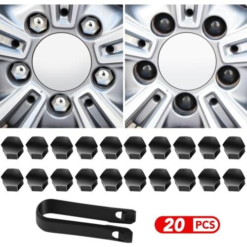 17mm 20Pcs Car Wheel Nut Caps Protection Covers for Renault Megane 2 3 Duster Logan Clio 4 3 Laguna 2 Sandero Scenic