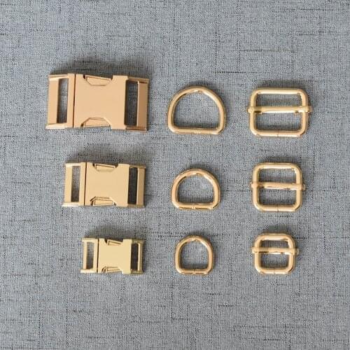 20 Sets 15mm/20mm/25mm/32mm Metal D Ring Adjustable Release Buckle Webbing Tactical Belt Safety Strong Hooks Clips DIY Luggage