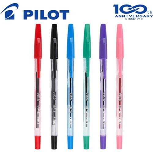 6 Colors Optional PILOT Japanese Baile Ballpoint Pen BP-S Color Oil Pen 0.7mm Classic Transparent Pole Student Office