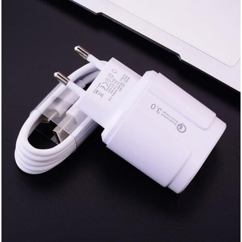 9V 3A Fast USB Charger Plug Adapter Type C Micro Charge Cable For Samsung S20 FE A8 M31S J7 J3 J2 Prime J1 2016 Redmi 9 9A Phone