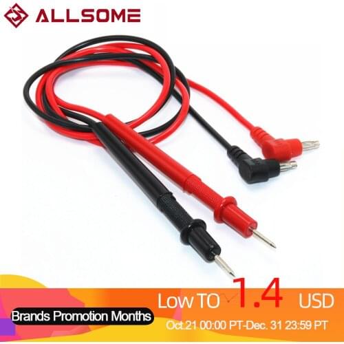 ALLSOME 1000V 10A Needle Tip Probe for Universal Digital Multimeter Multi Meter Test Leads Pin Wire Pen Cable 72cm HT1462