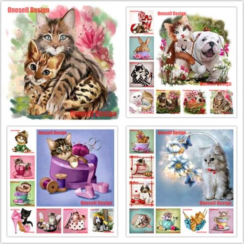 New Christmas gift 5d diamond painting full square/round animal diamond painting cat 5d diamond embroidery animal picture of rhinestones dog christmas decorations for home