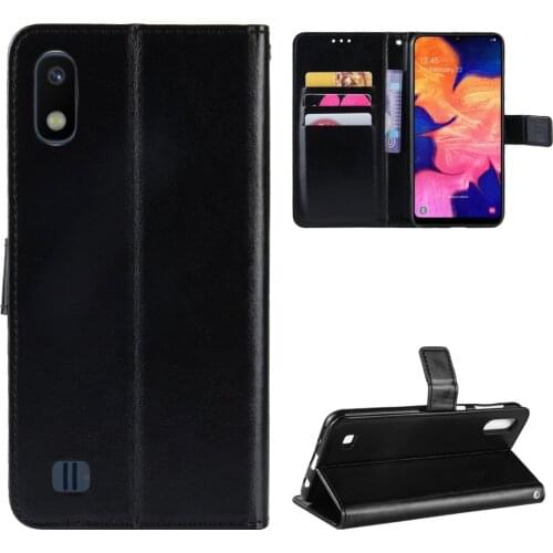 Fashion ShockProof Flip PU Leather Wallet Cover Samsung Galaxy A10 Case For Samsung A10 A 10 SamsungA10 SM-A105F Phone Bags