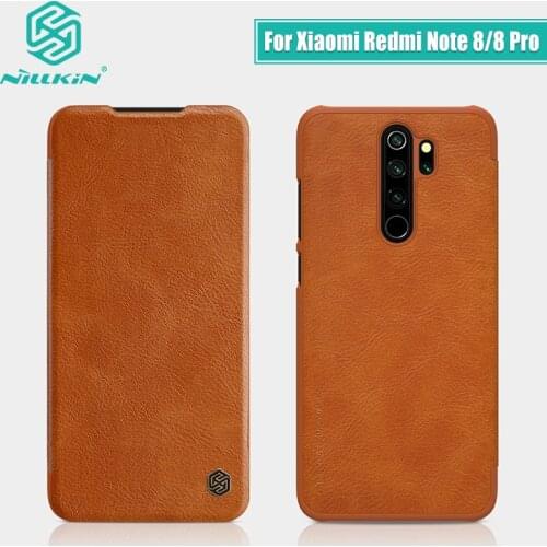 Redmi Note 8 case global version NILLKIN Vintage Qin Flip Cover wallet PU leather PC back cover For Xiaomi Redmi Note 8 Pro case