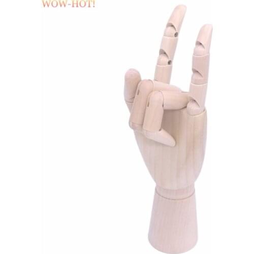 WOWHOT Cartoon Joint Wooden Figures hand for Decoration,Lovely Jointed Mannequin Wood Model Collectible Toys Wooden Figures Toy