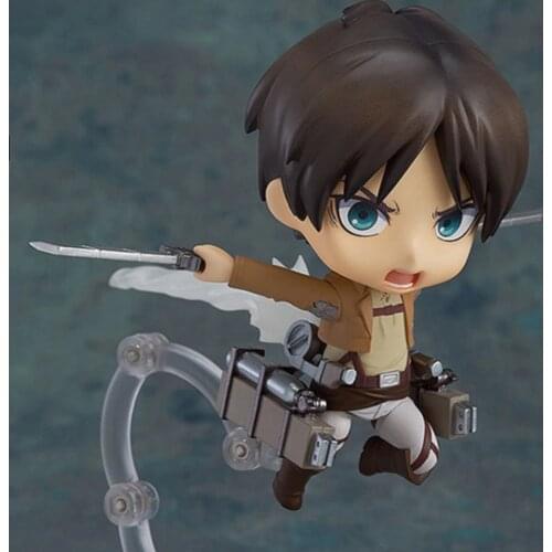 Attack on Titan Anime Figures Eren Jaeger #375 PVC Cute Toys Action Figurine Model Collectible Levi Eren Collection 10cm Figma