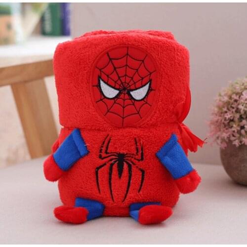 Disney Mickey Mouse Spider-Man Captain America Iron Man Flannel Office Napping Air Conditioning Blanket KidsThrow Blanket Sheet