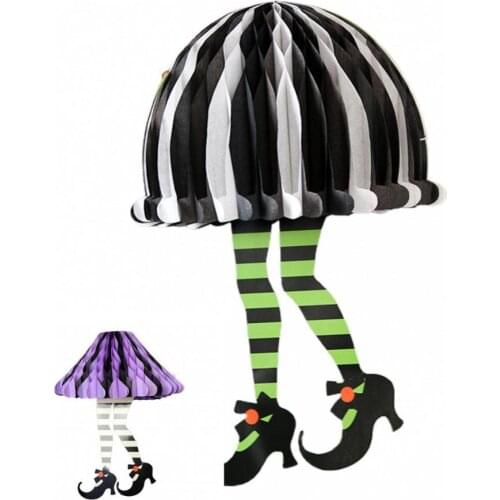 Smooth Unique Cute Witch Hanging Lantern Paper Hanging Lantern Easy Use Home Decor