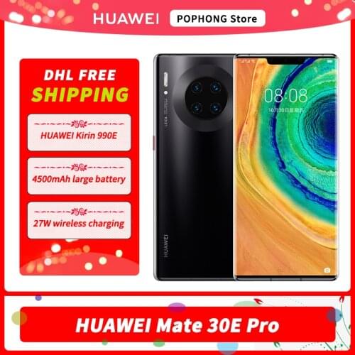 HUAWEI Mate 30E Pro 5G Mobile Phone 6.53 inch OLED Kirin 990E Octa Core in screen 27W Wireless SuperCharge
