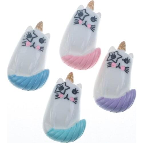 20Pcs 30x23mm Resin Unicorn Cabochon Flatback Decoration Crafts Embellishments For Scrapbooking Diy Accessories