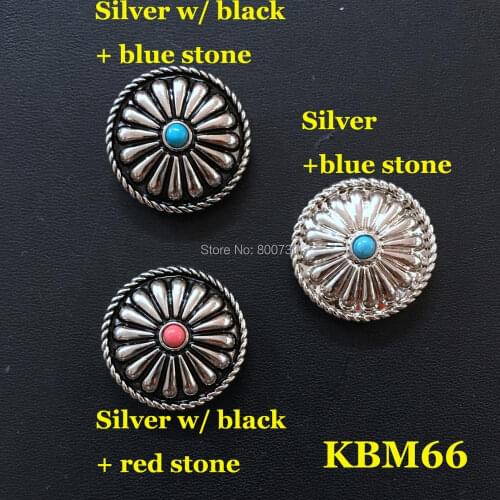 KBM66) 10pc 1-1/16''(26.6mm) Jumbo Concho Western Equestrian Tack Concho Screwback Leathercraft Silver