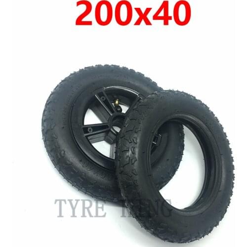 200x40 8 Inch Inner Tube Wheel Non Slip Rubber Tire for Scooter Accessories Stroller Folding Bicycle