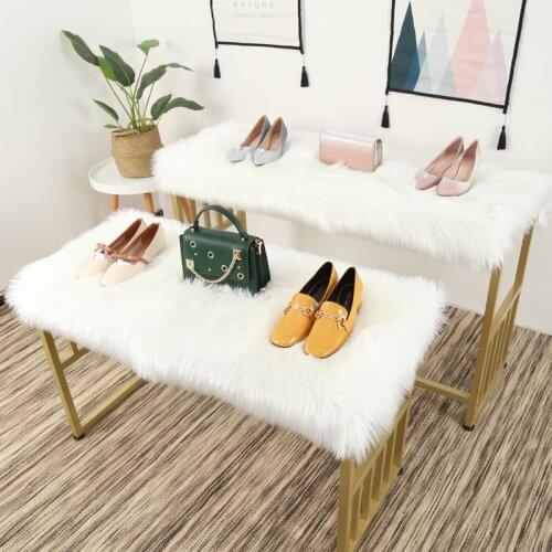 Faux Fur Rug Soft Plush Fluffy Carpet Window Shop Artificial Wool Floor Mats Bay Window Decorative Carpets For Living Room Tapis